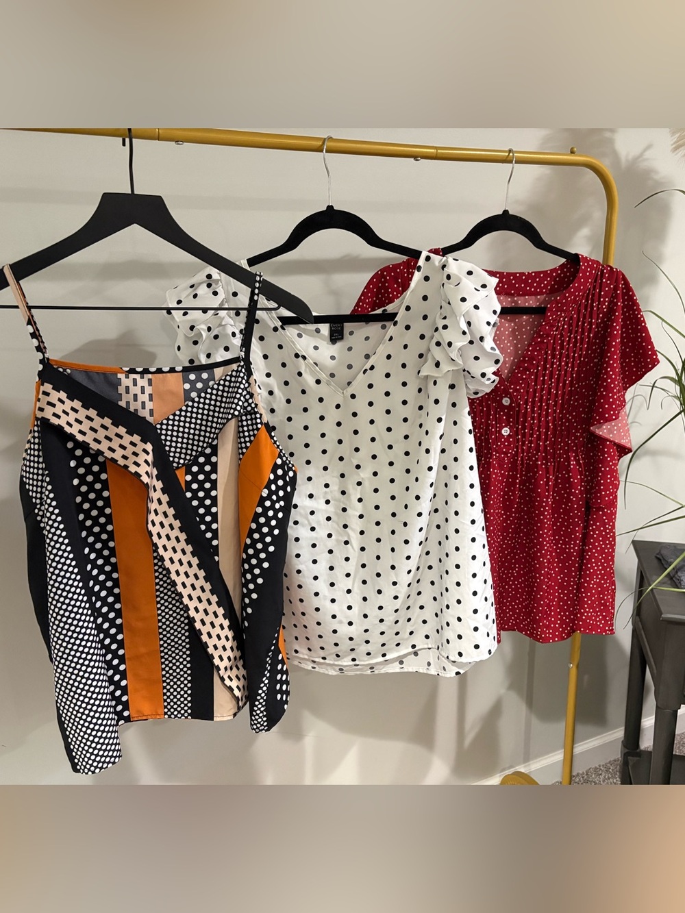 Polka Dot Ruffle Top Trio!